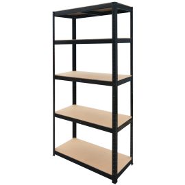 Scaffale Kit 5 piani Brixo Black 150 in acciaio verniciato 90x40x180 cm