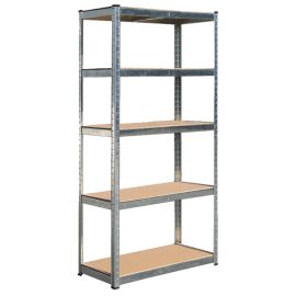 Scaffale Kit 5 piani Brixo Silver 150 in acciaio zincato 90x40x180 cm