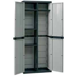 Armadi Trend Line Portascope in resina da esterno 4 ripiani 65x37x165 cm.