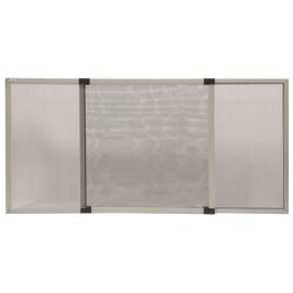 Zanzar.Stop Inset Estens.Bianco Cm50X70Telaio in alluminio (colore grigio e bianco) già assemblato, estensibile sui due lati, con zanzariera in fibra di vetro H50x75/142 cm