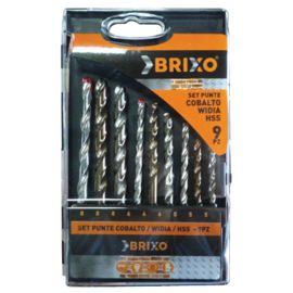 Set Punte Brixo HSS Widia Cobalto 9 Pz.