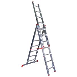 Scala Alu Step Up Triplice 3x12 gradini 7,43mt.