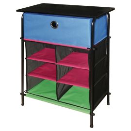 Cassettiera Baleno Home Rack acciaio 1 cassetto 6 ripiani 59x35x78 cm