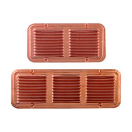 Griglia Aerazione Rame Quadra dim. 14x25 cm.In rame con rete, per favorire il passaggio di aria attraverso condotti situati su muri, tubi, porte e finestre Rettangolare