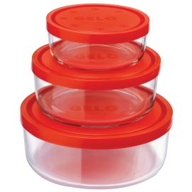Contenitori Gelo Vetro Gelo Bormioli Set 3 Pz. Tondo