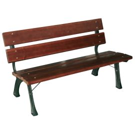 Panchina in ghisa Mod. Hyde Park Junior con robuste doghe in legno  122x60xH72 cm.