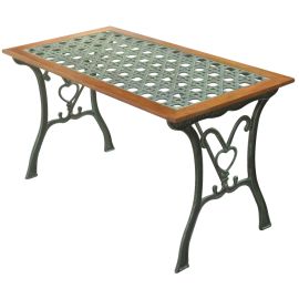 Tavolo in Ghisa Rattan rettangolare 110x55x60(H) cm