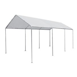 Gazebo acciaio Mod. Car Park telo polietilene 300x600 cm.