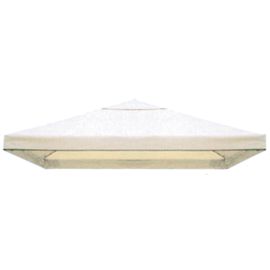 Telo per gazebo 300x300 cm Bianco con bordo