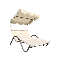 Garden Sun steel/textiline sun lounger with sunshade