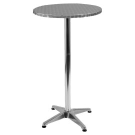 Aluminum Round UP Round Reclining Bar Table 60x110(H) cm