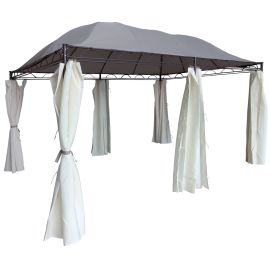 Gazebo Mod. Barbados acciaio teli poliestere e PA (LxP) 400x300 cm.