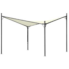 Gazebo acciaio Mod. Alicante poliestere con poliuretano spalmato 350x350 cm.