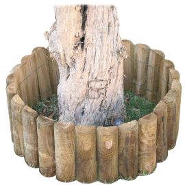 Lasa treated pine wood fence edging Ø7xL180xH22 cm.