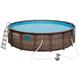 Piscina BestWay Power Steel Swim Vista tonda oblò Mod. 56725