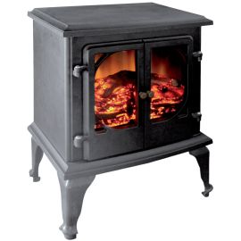 Stufa Ambiente Niklas Vulcano 1800W Effetto Fuoco Vivo