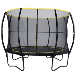 Trampolino Elastico Bimbo Jumpy ProDimensione Ø 305 cm. Altezza da terra 70 cm. Altezza rete di protezione 180 cm. Portata max 150 Kg. Peso max fruitore 100 Kg. Trampolino da esterno conforme